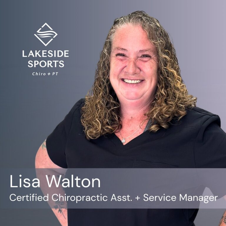 Lisa Walton, certified chiropractic assistant and service manager at Lakeside Sports Chiropractic